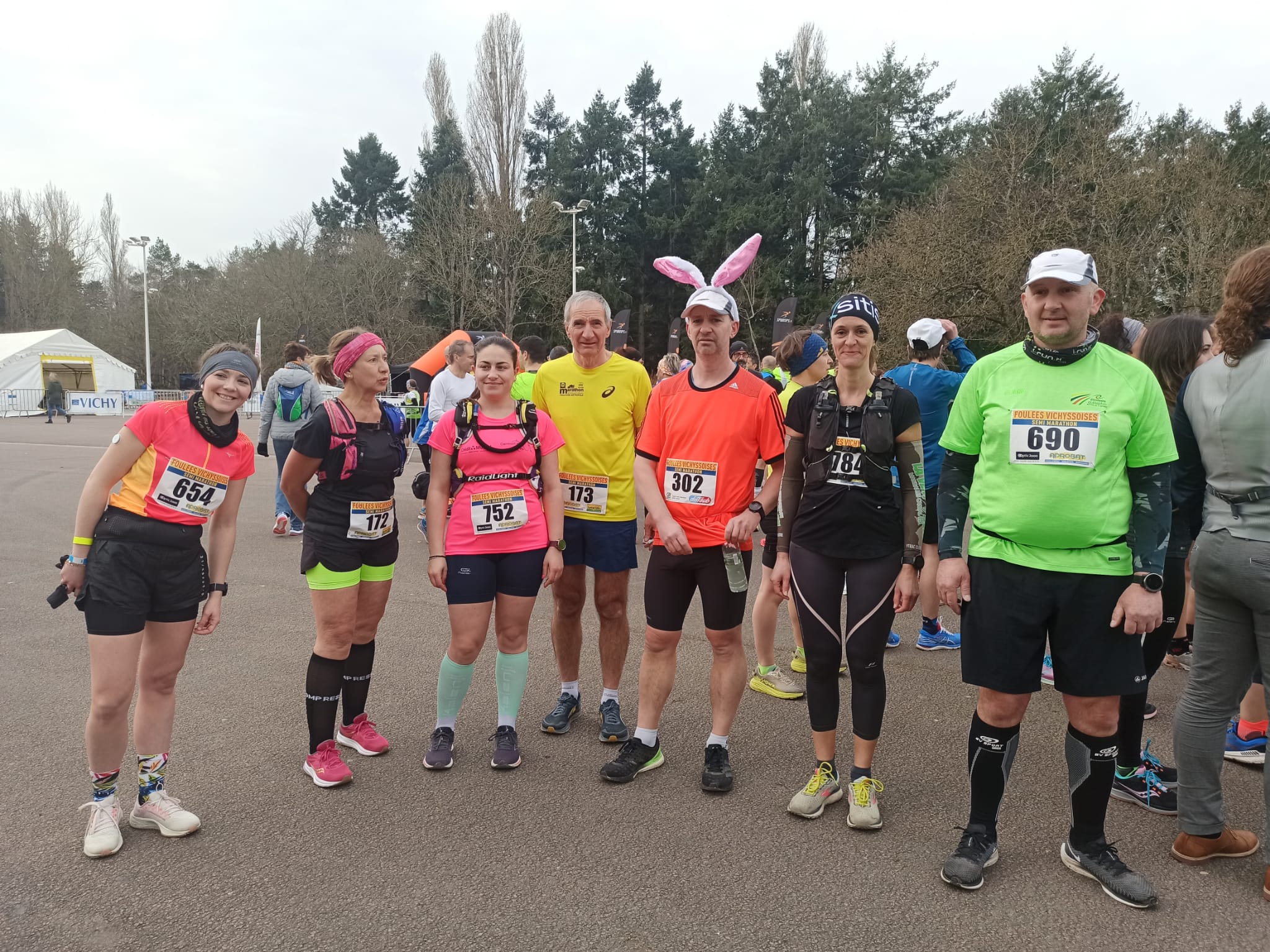 Quelques counonais au départ du semi marathon de Vichy